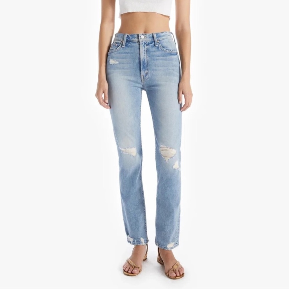 MOTHER High Rise Rider Skimp jeans The Confession NWOT 27 straight leg faded